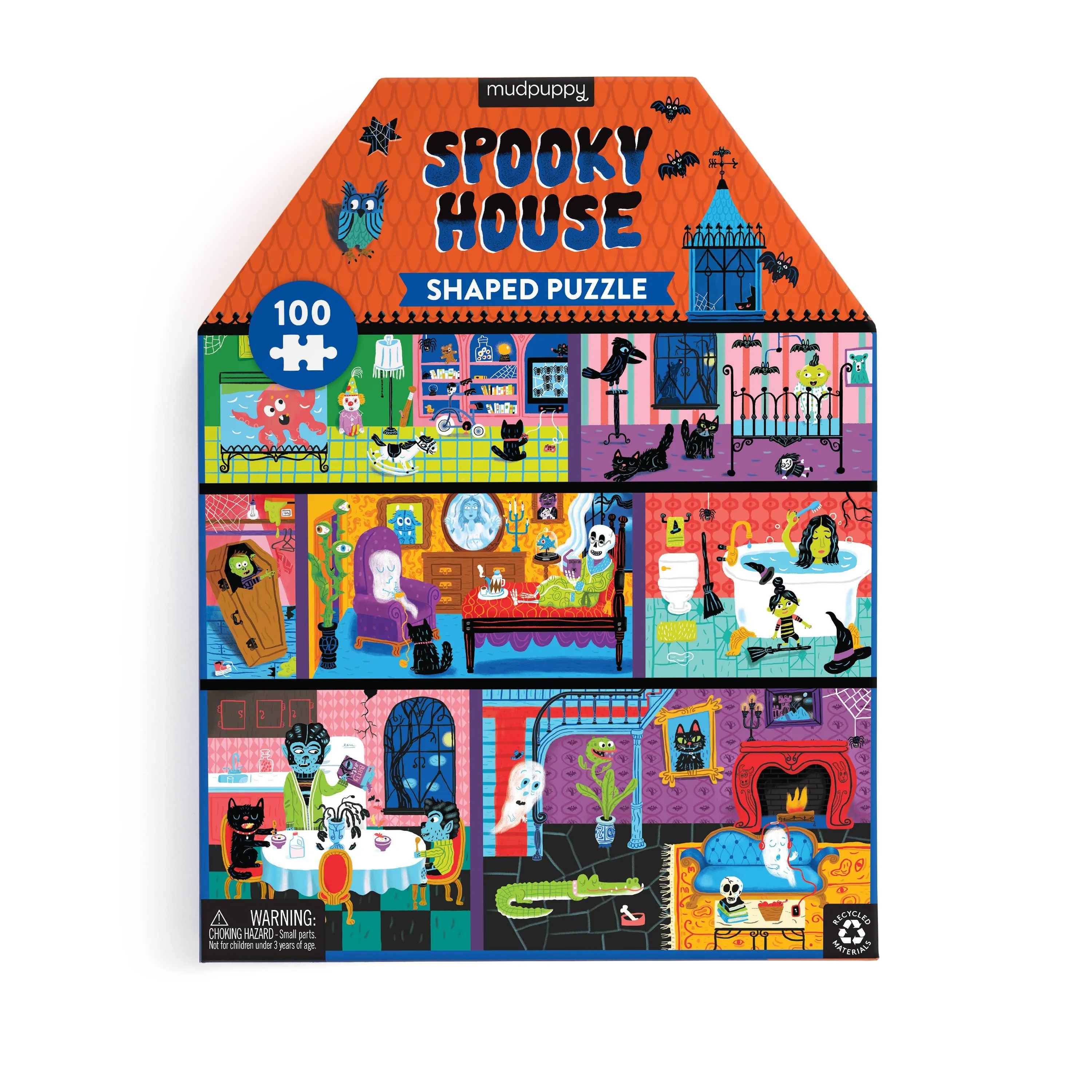 100 Piece Shaped Puzzle - Spooky House