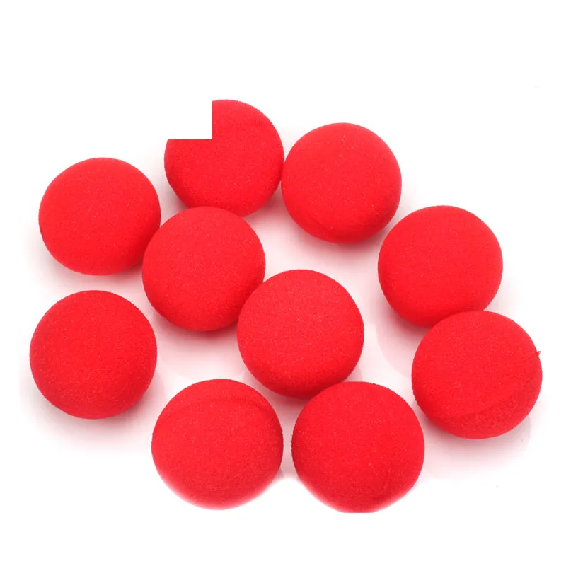 10PCS 4.5cm Red Finger Sponge Ball Magic Tricks Comedy Magic Accessories