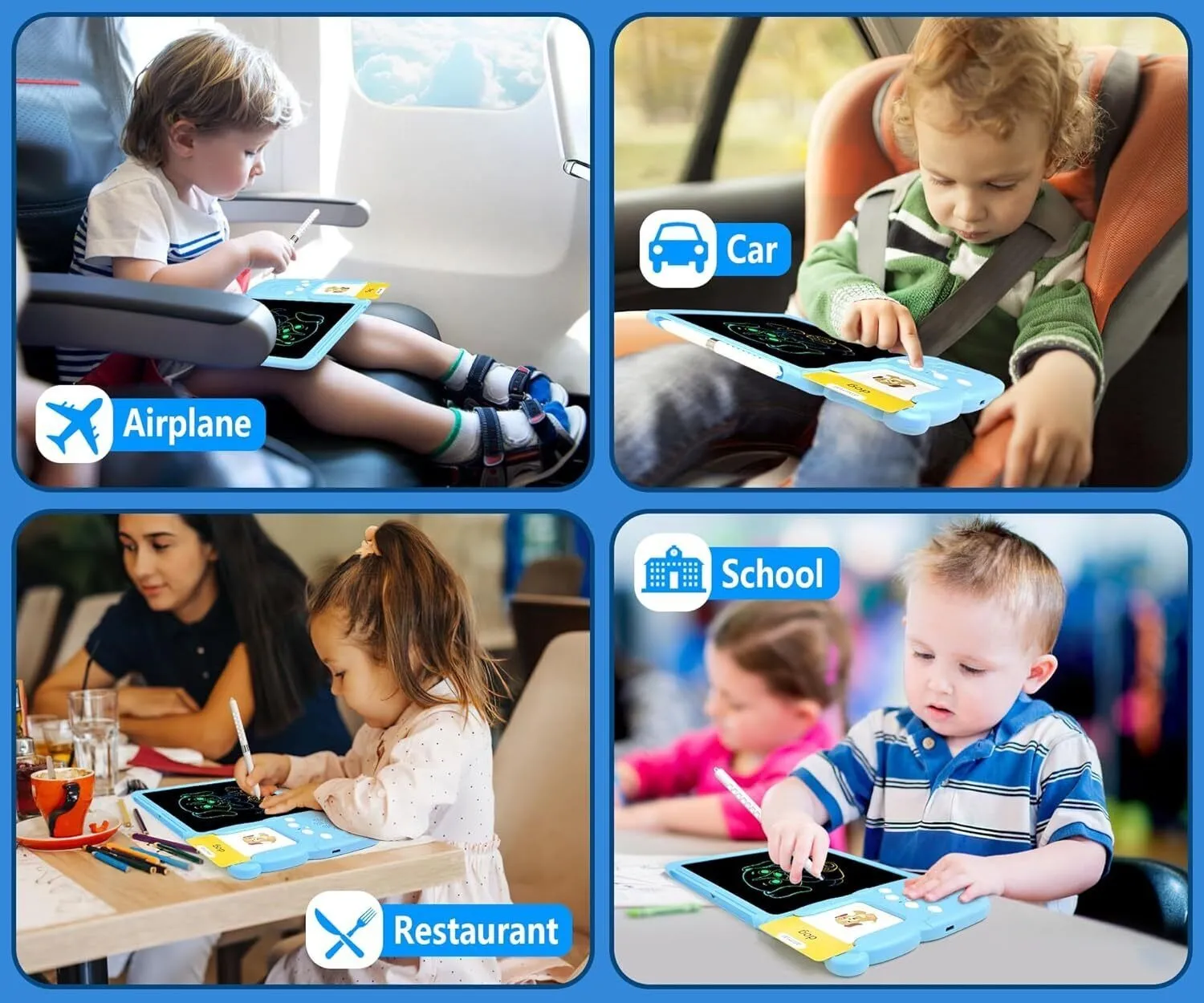 2in1 Talking Audible Flashcards with LCD Writing Tablet Kit