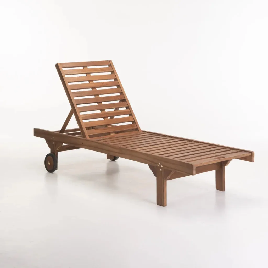 NINA DELUXE TEAK SUNLOUNGER