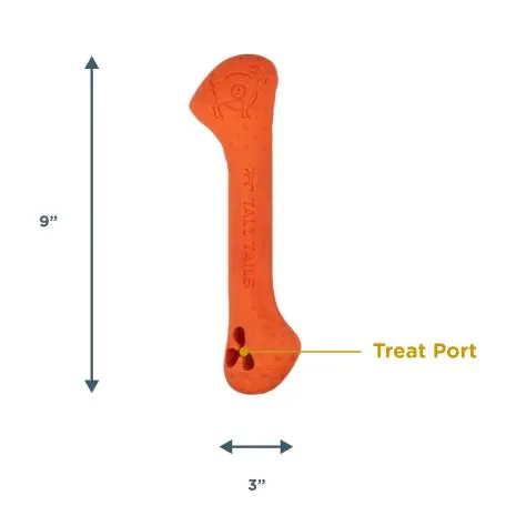Tall Tails Goat Sport Bone Dog Toy (9" Orange)
